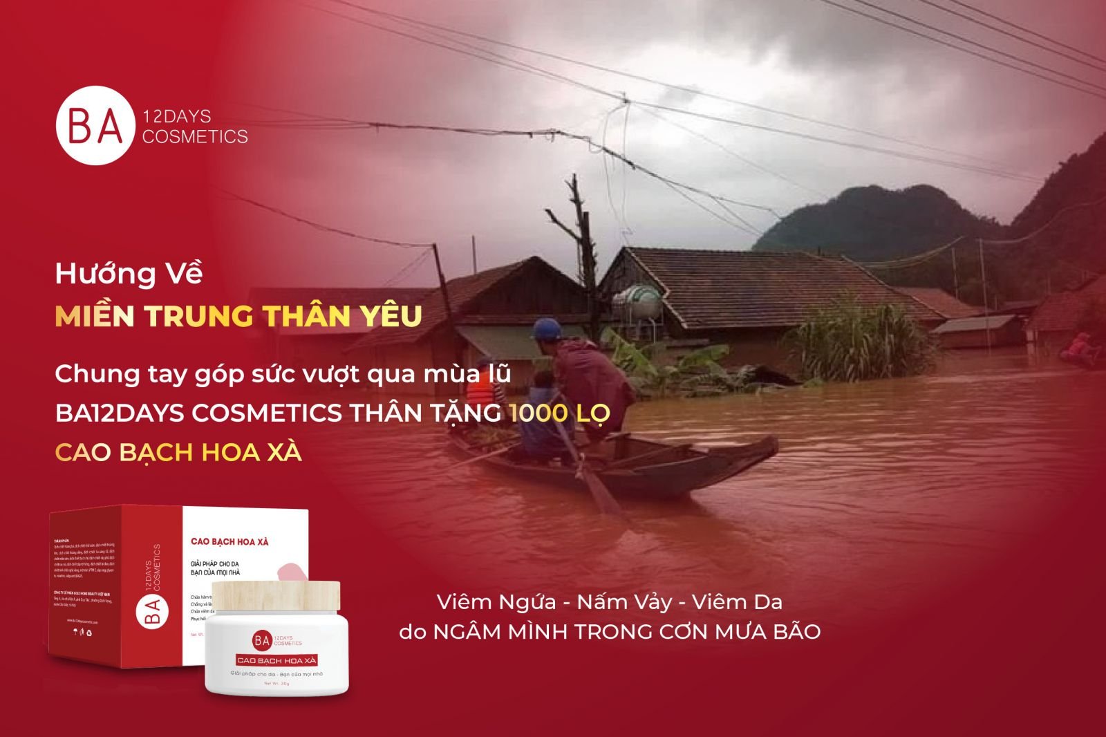 Cao bạch hoa xà, Hướng về miền Trung, BA12Days Cosmetics