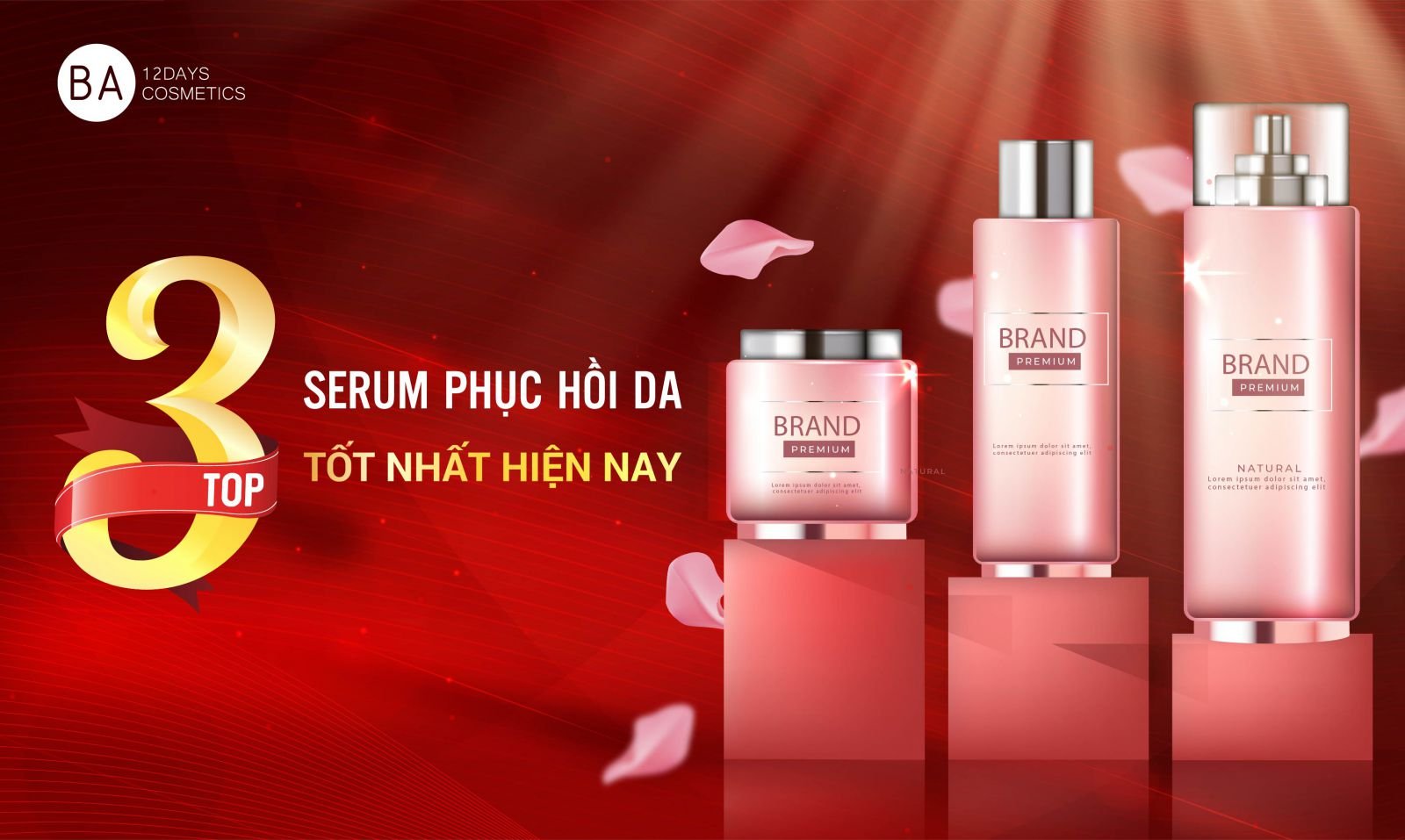 TOP 3 Serum phục hồi da tốt nhất hiện nay, BA12Days Cosmetics, BABEAUTY
