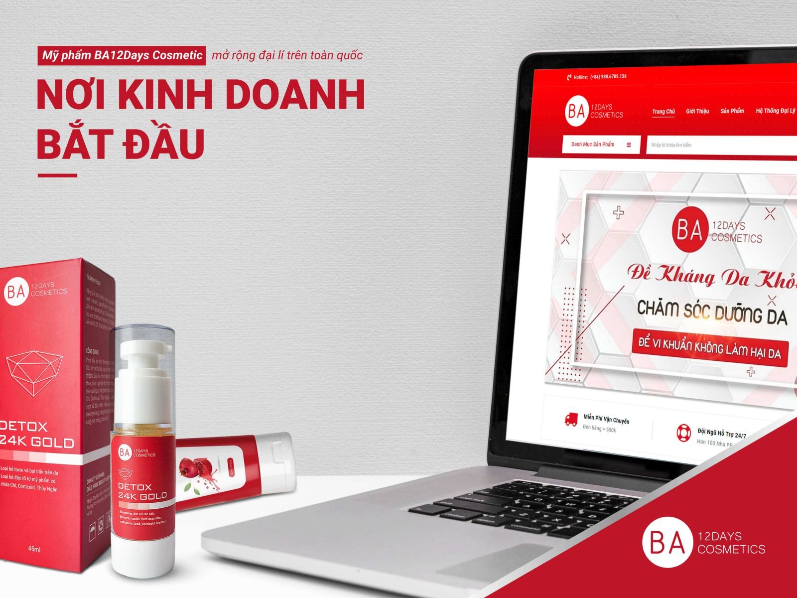 Ba12Days Cosmetics, Ba12Days, Babeauty, Tuyển đại lí, nhà phân phối trên toàn quốc